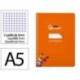 CUADERNO ESPIRAL LIDERPAPEL DI N A5 PAUTAGUIA TAPA BLANDA 40H 75 GR CUADRO PAUTADO 3MM COLOR NARANJA