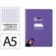CUADERNO ESPIRAL LIDERPAPEL DI N A5 PAUTAGUIA TAPA BLANDA 40H 75 GR CUADRO PAUTADO 3MM COLOR LILA