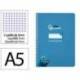 CUADERNO ESPIRAL LIDERPAPEL DI N A5 PAUTAGUIA TAPA BLANDA 40H 75 GR CUADRO PAUTADO 3MM COLOR AZUL