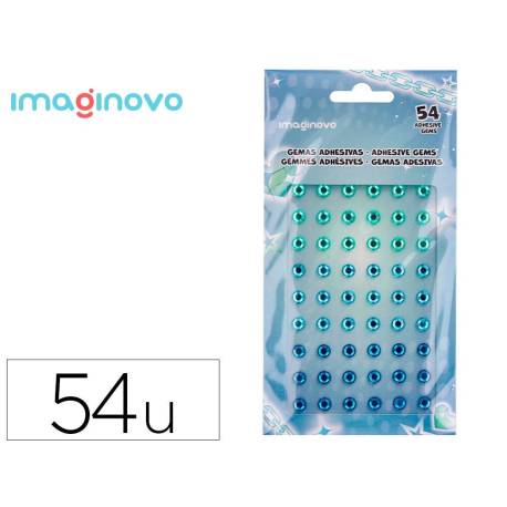 PEGATINAS IMAGINOVO GEMAS VERDES Y AZULES BRILLANTES CON RELIEVE PARA TODAS SUPERFICIES 190X105 MM EN