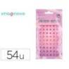 PEGATINAS IMAGINOVO GEMAS ROSAS Y MORADAS BRILLANTES CON RELIEVE PARA TODAS SUPERFICIES 190X105 MM EN