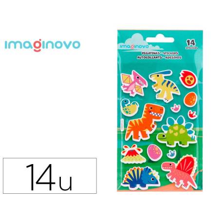 PEGATINAS IMAGINOVO LUMINOSAS DINOSAURIOS LUMINOSAS 190X105 MM EN BLISTER