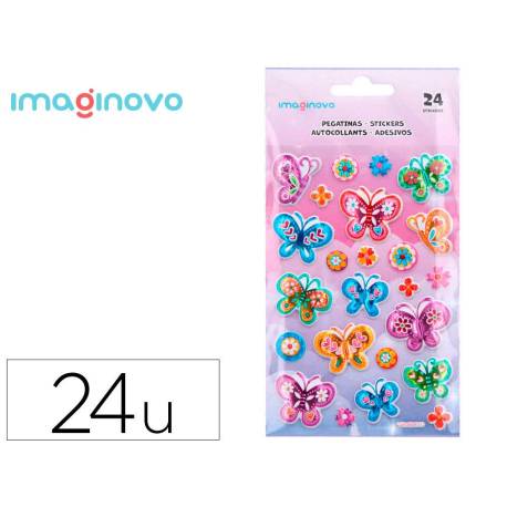 PEGATINAS IMAGINOVO MARIPOSAS MAGIC DREAMS CON RELIEVE 190X105 MM EN BLISTER
