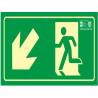 Señal marca Syssa salida emergencia izquierda escaleras