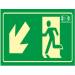 Señal marca Syssa salida emergencia izquierda escaleras