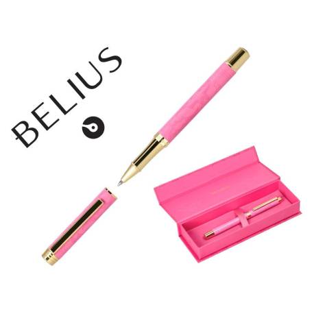 ROLLER BELIUS WILD WEST ALUMINIO COLOR ROSA DORADO TINTA COLOR NEGRO CAJA DE DISEÑO
