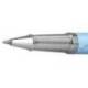 ROLLER BELIUS BELLA ALUMINIO COLOR AZUL CELESTE DISEÑO PLATEADO RELIEVE TINTA COLOR NEGRO CAJA DE DISEÑO