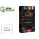 ROTULADOR LIDERPAPEL ACRYLIC BASE AGUA TODO TIPO DE SUPERFICIE PUNTA REDONDA 3 MM CAJA DE 12 UNIDADES COLORES