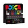 ROTULADOR UNI-BALL POSCA PC3M PINTURA BASE AL AGUA 0,9-1,3 MM EXPOSITOR 36 UNIDADES COLORES SURTIDOS