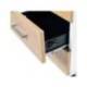 CAJONERA ROCADA CON TRES CAJONES SERIE STORE 58X40X59,5 CM ACABADO AB01 ALUMINIO/HAYA