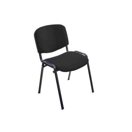 SILLA ROCADA CONFIDENTE ESTRUCTURA METALICA TAPIZADA EN TELA IGNIFUGA NEGRA 57X81X48 CM