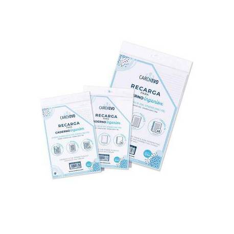 RECAMBIO CARCHIVO PARA CUADERNO INGENIOX DIN A5 50 HOJAS CUADRICULA
