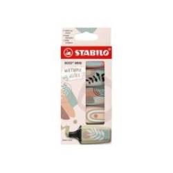 ROTULADOR STABILO BOSS MINI NATUREVIBES ESTUCHE DE 5 UNIDADES COLORES SURTIDOS