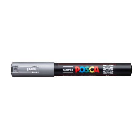 ROTULADOR UNI POSCA 0,7 MM PC-1M PLATA