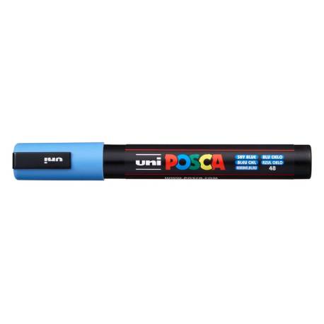 ROTULADOR UNI POSCA PC-5M MARCADOR DE PINTURA PUNTA CONICA 1,8-2,5 MM AZUL CIELO