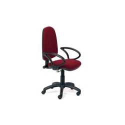 Silla con ruedas de oficina giratoria 360 Q-Connect respaldo medio burdeos