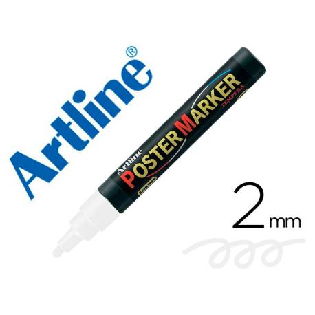 Rotulador Artline Poster Marker EPP-4 Punta Redonda Trazo 2mm Color Blanco