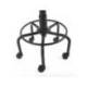 Taburete con ruedas y respaldo rocada para mesa de dibujo negro regulable en altura hasta 725 mm tela ignifuga