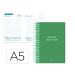 AGENDA ESCOLAR LIDERPAPEL 25-26 ESPIRAL CLASSIC VERDE DIA PAGINA A5 BILINGÜE PAPEL FSC 70 GR