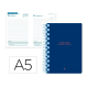 AGENDA ESCOLAR LIDERPAPEL 25-26 ESPIRAL CLASSIC AZUL OSCURO DIA PAGINA A5 BILINGÜE PAPEL FSC 70 GR