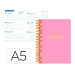 AGENDA ESCOLAR LIDERPAPEL 25-26 ESPIRAL CLASSIC ROSA SEMANA VISTA A5 BILINGÜE PAPEL FSC 70 GR