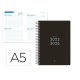 AGENDA ESCOLAR LIDERPAPEL 25-26 ESPIRAL BASIC NEGRO 2 DIAS PAGINA A5 BILINGÜE PAPEL FSC 70 GR