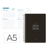 AGENDA ESCOLAR LIDERPAPEL 25-26 ESPIRAL BASIC NEGRO 2 DIAS PAGINA A5 BILINGÜE PAPEL FSC 70 GR