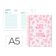 AGENDA ESCOLAR LIDERPAPEL 25-26 ESPIRAL PETITE FRESAS DIA PAGINA A5 BILINGÜE PAPEL FSC 80 GR