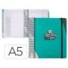AGENDA ESCOLAR ANTARTIK 25-26 ESPIRAL FUN DAY TURQUESA DIA PAGINA A5 BILINGÜE PAPEL FSC 80 GR