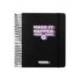 AGENDA ESCOLAR ANTARTIK 25-26 ESPIRAL NEON NEGRO DIA PAGINA A5 BILINGÜE PAPEL FSC 80 GR