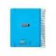 AGENDA ESCOLAR ANTARTIK 25-26 ESPIRAL NEON AZUL DIA PAGINA A5 BILINGÜE PAPEL FSC 80 GR