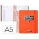 AGENDA ESCOLAR ANTARTIK 25-26 ESPIRAL NEON ROSA DIA PAGINA A5 BILINGÜE PAPEL FSC 80 GR
