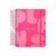 AGENDA ESCOLAR ANTARTIK 25-26 ESPIRAL PLANS ROSA FUCSIA DIA PAGINA A5 BILINGÜE PAPEL FSC 80 GR