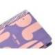 AGENDA ESCOLAR ANTARTIK 25-26 ESPIRAL PLANS MORADO DIA PAGINA A5 BILINGÜE PAPEL FSC 80 GR
