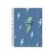 AGENDA ESCOLAR LIDERPAPEL 25-26 ESPIRAL PATTERNS RAYOS AZUL DIA PAGINA A5 BILINGÜE PAPEL FSC 80 GR