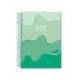 AGENDA ESCOLAR LIDERPAPEL 25-26 ESPIRAL MELTING VERDE DIA PAGINA A5 BILINGÜE PAPEL FSC 80 GR