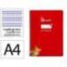 CUADERNO ESPIRAL LIDERPAPEL DI N A4 PAUTAGUIA TAPA BLANDA 80H 75 GR CUADRO PAUTADO 3MM COLOR ROJO