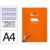 CUADERNO ESPIRAL LIDERPAPEL DI N A4 PAUTAGUIA TAPA BLANDA 80H 75 GR CUADRO PAUTADO 3MM COLOR NARANJA