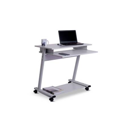 MESA ORDENADOR ROCADA RD-9100 SISTEMA BLOQUEO CON RUEDAS ESTRUCTURA METALICA CON BANDEJA TECLADO EXTRAIBLE