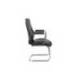 SILLA ROCADA CONFIDENTE BRAZOS FIJOS ESTRUCTURA CROMADA ASIENTO Y RESPALDO TAPIZADO SIMILPIEL NEGRO