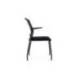 SILLA ROCADA CONFIDENTE BRAZOS FIJOS ESTRUCTURA METALICA ASIENTO TELA IGNIFUGA NEGRO RESPALDO MALLA