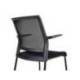 SILLA ROCADA CONFIDENTE BRAZOS FIJOS ESTRUCTURA METALICA ASIENTO TELA IGNIFUGA NEGRO RESPALDO MALLA