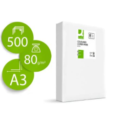 PAPEL COLOR Q-CONNECT DIN A3 80GR CELESTE PAQUETE DE 500 HOJAS