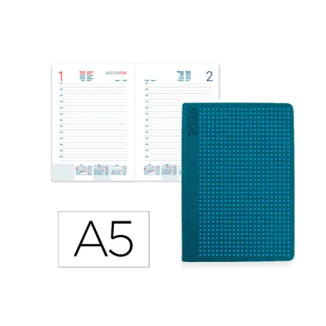AGENDA ENCUADERNADA LIDERPAPEL ANAFI A5 2026 DIA PAGINA DESIGN 1 PAPEL 70 GR