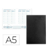 AGENDA ENCUADERNADA LIDERPAPEL CORFU A5 2026 SEMANA VISTA NEGRO PAPEL 60 GR