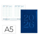 AGENDA ENCUADERNADA LIDERPAPEL CRETA 150X210 MM 2026 SEMANA VISTA AZUL PAPEL 70 GR