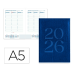 AGENDA ENCUADERNADA LIDERPAPEL CRETA 150X210 MM 2026 SEMANA VISTA AZUL PAPEL 70 GR
