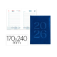 AGENDA ENCUADERNADA LIDERPAPEL CRETA 170X240 MM 2026 DIA PAGINA AZUL PAPEL 70 GR