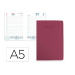 AGENDA ENCUADERNADA LIDERPAPEL MYKONOS 150X210 MM 2026 DIA PAGINA GRANATE PAPEL 70 GR FSC