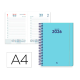 AGENDA ESPIRAL LIDERPAPEL CLASSIC A4 2026 DIA PAGINA AZUL CLARO PAPEL 70 GR FSC
